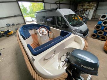 Sloep Oudhuizer 460 opnieuw gespoten enz met Yamaha motor beschikbaar voor biedingen