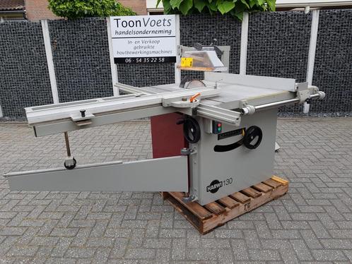 Harwi Cirkelzaag met roltafel en achtertafel, Doe-het-zelf en Verbouw, Gereedschap | Zaagmachines, Zo goed als nieuw, Cirkelzaag