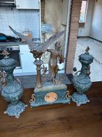 Antieke Franse pendule met ornamenten, Antiek en Kunst, Ophalen of Verzenden