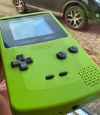 Game Boy Color groen topstaat, met originele tas & linkkabel, Spelcomputers en Games, Spelcomputers | Nintendo Game Boy, Ophalen of Verzenden