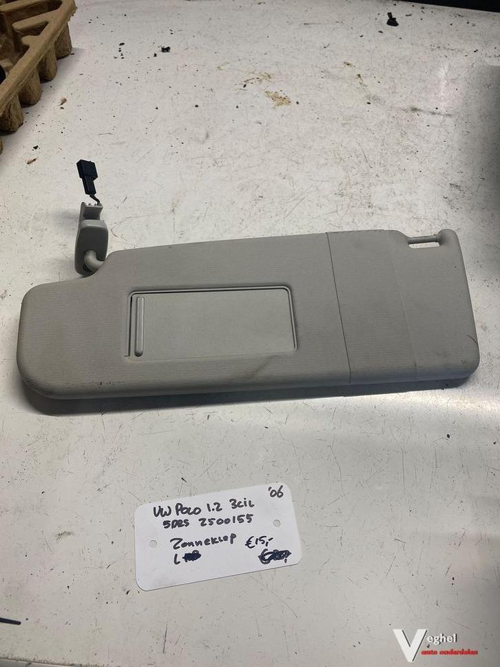 Vw Polo 1.2 3cil 5 drs 2006 2500155 Zonneklep Links, Auto-onderdelen, Interieur en Bekleding, Gebruikt, Ophalen of Verzenden