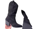 Hippe Suedine Cowboy Laarzen - Maat 36-41, Kleding | Dames, Schoenen, Ophalen of Verzenden, Nieuw, Zwart, Lage of Enkellaarzen