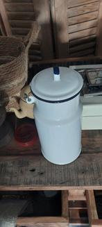 BROCANTE MELK BUS EMAILLE  wit/ emaille MELKBUS gemerkt, Ophalen of Verzenden