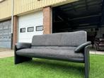 Bankstel LEOLUX Catalpa bank 3 zit design zwart leer/stof, Ophalen, Leolux, Geen, Design