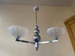Hanglamp Plafondlamp Lamp art deco 1930 Frans chroom, Ophalen of Verzenden