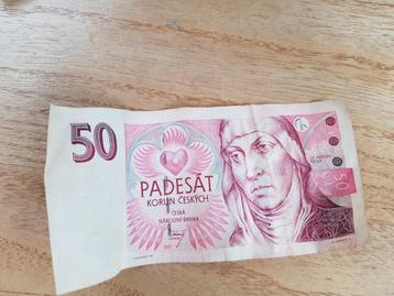 50 Tsjechische koruna beschikbaar voor biedingen