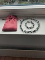 Prachtige Set. Ketting & Armband met Magneetsluiting, Ophalen of Verzenden, Zo goed als nieuw, Grijs, Overige materialen