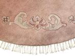 Handmade rond pastel blush roze floral Nepal wol 200x200cm, ., Rond, Ophalen of Verzenden, 200 cm of meer
