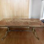 Vintage Salontafel Onyx Marmer & Messing, Antiek en Kunst, Antiek | Meubels | Tafels, Ophalen