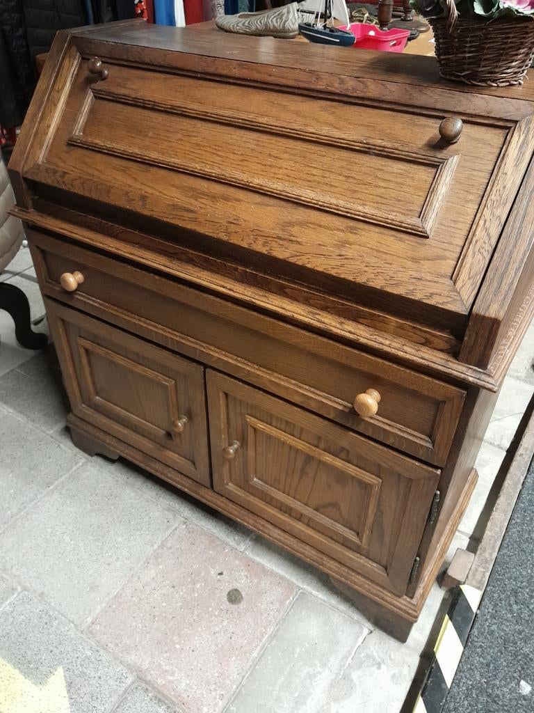Secretaire eiken, Huis en Inrichting, Kasten | Secretaires, Gebruikt, Ophalen