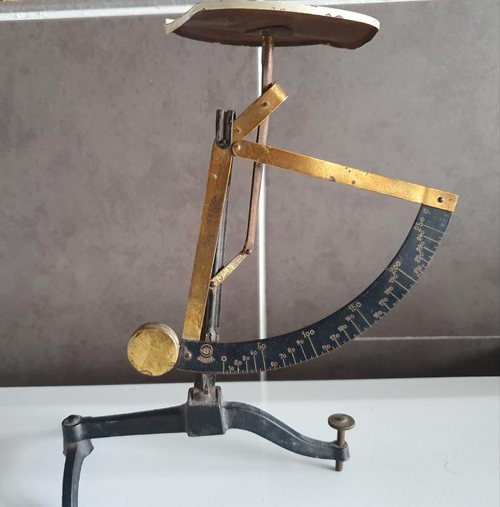 Antieke Concave Brievenweger / Postweegschaal, Antiek en Kunst, Antiek | Gereedschap en Instrumenten, Ophalen of Verzenden