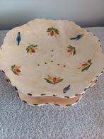 Antieke fruit schaal met onderbord., Ophalen of Verzenden