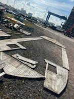Teak hout Dekdelen 1cm - uit Boot 11M, Watersport en Boten, Ophalen, Gebruikt, Dekbeslag, Zeilboot of Motorboot