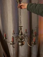 Vintage kroonluchter rustieke stijl tin, Ophalen, Gebruikt, Overige materialen, Vintage