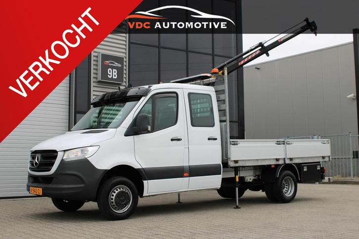 Mercedes-Benz Sprinter 514 2.2 CDI L3 DC Automaat | HIAB Kra, Auto's, Bestelauto's, Bedrijf, ABS, Achteruitrijcamera, Airconditioning