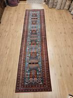 Vintage handgeknoopt oosters tapijt loper kazak 322x83, Huis en Inrichting, Stoffering | Tapijten en Kleden, Info@SlatsAntiek.nl