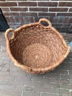 Vintage rieten mand, Ophalen, Gebruikt, Mand, Rond