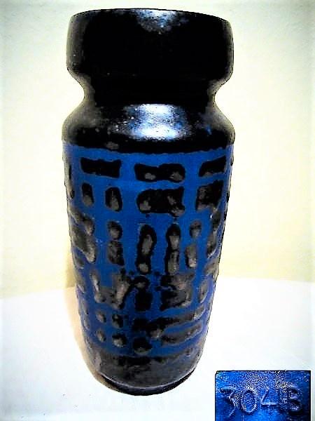 VEB Haldensleben Fat Lava Vaas 3041 B, Huis en Inrichting, Woonaccessoires | Vazen, Zo goed als nieuw, Overige kleuren, Minder dan 50 cm