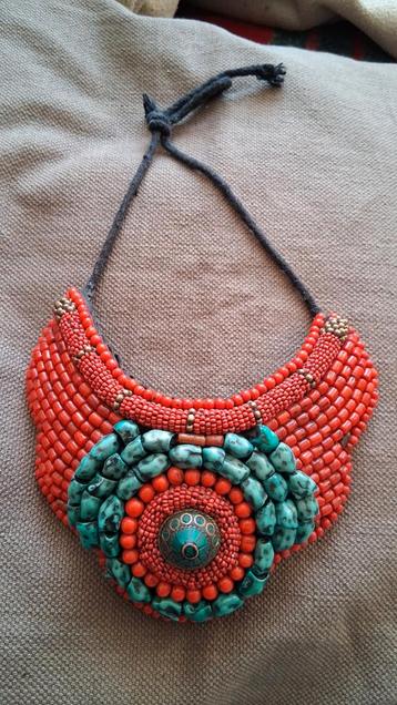 Tibetaanse slab ketting hals sieraad beschikbaar voor biedingen