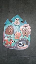 Speelgoed pakketje: Janod puzzel, blokken, rijgset, Ophalen of Verzenden, Zo goed als nieuw, Puzzelen