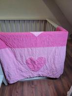 Sprei 1-persoons (kinder)bed, roze met harten, Huis en Inrichting, Ophalen, Gebruikt