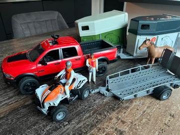 Bruder RAM Pick-up met Aanhanger & Quad beschikbaar voor biedingen