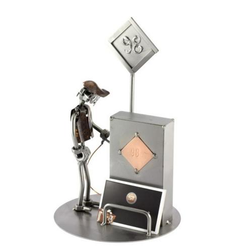 Pompbediende - steelman, tanken, beeldje, benzine, cadeau, Verzamelen, Beelden en Beeldjes, Nieuw, Overige typen, Ophalen of Verzenden