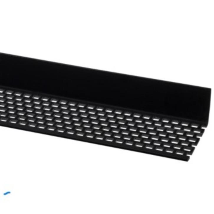 Ventilatieprofiel kunststof zwart 29x60mm 260cm, Huis en Inrichting, Stoffering | Vloerbedekking, Nieuw, Zwart, Ophalen