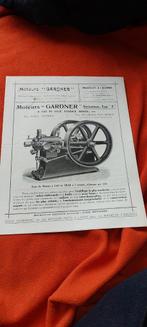 Gardner type F stationaire motor folder oud zeldzaam frans, Ophalen of Verzenden