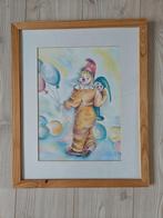 PASTEL met passepartout ingelijst, Antiek en Kunst, Ophalen