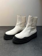 Chloé - Alli enkellaarsjes van leer - crème/zwart, Hoge laarzen, Beige, Chloé, Ophalen of Verzenden