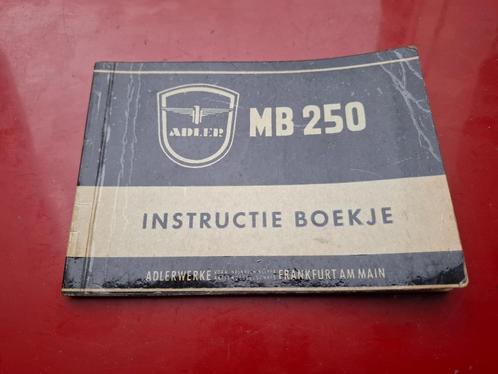 Adler MB 250 Nederlands instructie boekje, Motoren, Handleidingen en Instructieboekjes, Overige merken, Verzenden