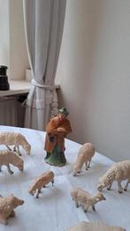 SCHAAPHERDER MET HOND EN KUDDE SCHAPEN- ANTIEK, Verzenden