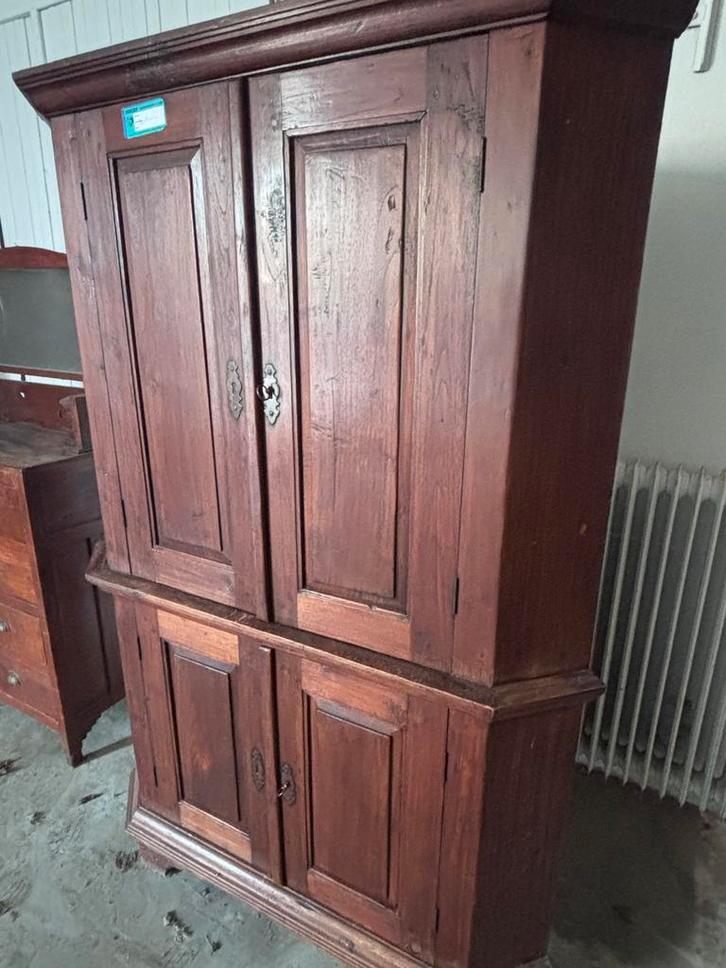 Teak hoekkast met 4 deuren, Huis en Inrichting, Kasten | Buffetkasten, Gebruikt, 150 tot 200 cm, 50 tot 100 cm, 25 tot 50 cm, Met deur(en)