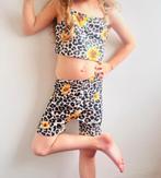 Stoer & vrolijk zomersetje - Panterprint & zonnebloemen, Kinderen en Baby's, Kinderkleding | Maat 98, Ophalen of Verzenden, Zo goed als nieuw