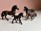 Schleich paarden 4x met deken, Ophalen of Verzenden, Zo goed als nieuw