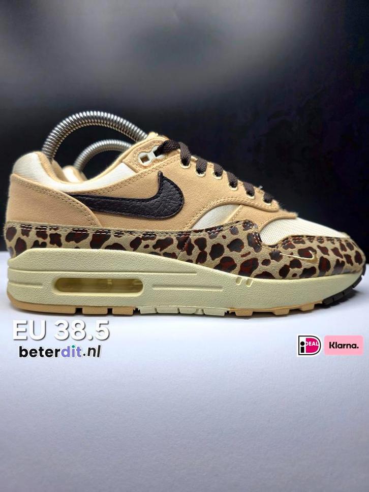 Nike Air Max 1 '87 'Sesame Leopard'
Maat: 38.5, Kleding | Dames, Schoenen, Zo goed als nieuw, Sneakers of Gympen, Beige, Ophalen of Verzenden