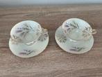 2 Thee kop en schotels met mooie decoratie, Huis en Inrichting, Keuken | Servies, Gebruikt, Ophalen of Verzenden, Overige stijlen