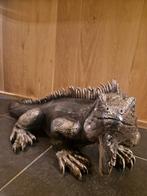 Groot Gouden Leguaan Beeld, Tuin en Terras, Tuinbeelden, Ophalen, Nieuw, Kunststof, Dierenbeeld
