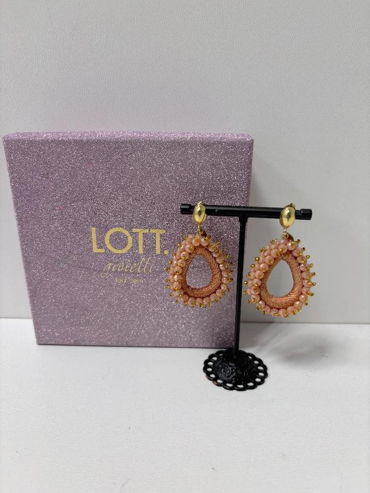 LOTT GIOIELLI Zalm roze oorbellen, Sieraden, Tassen en Uiterlijk, Oorbellen, Zo goed als nieuw, Knopjes of Stekers, Zilver, Roze