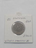 ITALIË 25 cent 1903 Rome (VITTORIO EMANUELE III), Verzenden, Italië