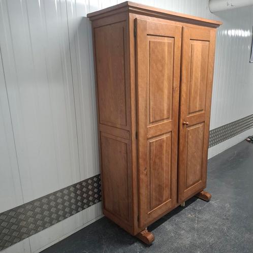 vintage brocante MASSIEF eiken kast legkast kledingkast, Huis en Inrichting, Kasten | Kledingkasten, Gebruikt, 150 tot 200 cm