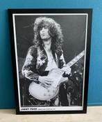 zwart wit schilderij poster JIMMY PAGE van Led Zeppelin, Ophalen, Rechthoekig Staand, Met lijst, Deurposter of groter