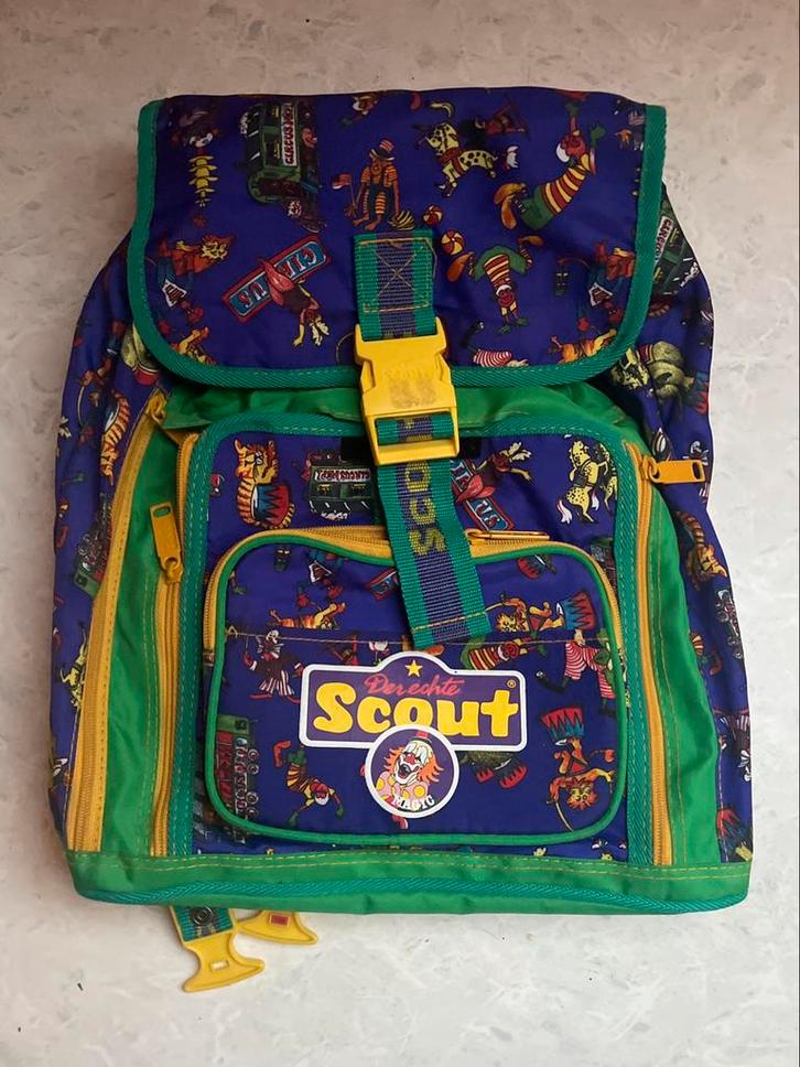 Vintage ‘der Echte’ Scout Rugtas, Sieraden, Tassen en Uiterlijk, Tassen | Rugtassen, Overige merken, 25 tot 40 cm, 30 tot 45 cm