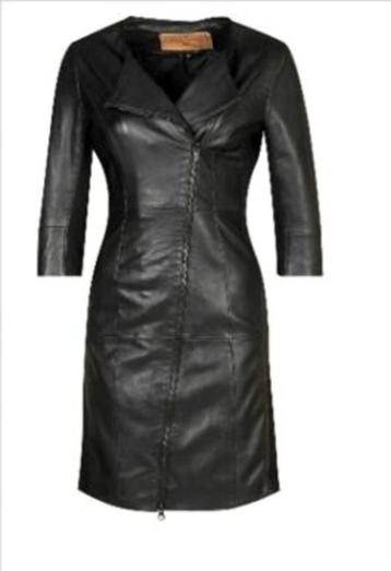 * Zwarte Leren Bodycon Jurk - GOOSECRAFT * Mt. S * Nieuw *  beschikbaar voor biedingen