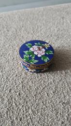 Vintage Oosterse Cloisonné Emaille Sieraden Pillen Doosje, Antiek en Kunst, Ophalen of Verzenden