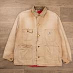 Carhartt 6QLC Jas Vintage Beige Creme Distressed met Capucho, Kleding | Heren, Jassen | Winter, Gedragen, Beige, Ophalen of Verzenden