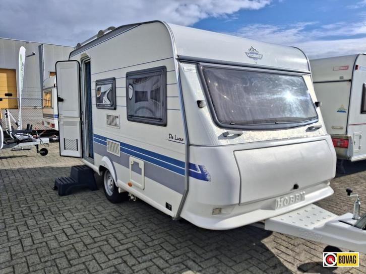 Hobby De Luxe 400 SB Mover/Luifel/Fietsenrek, Caravans en Kamperen, Caravans, Bedrijf, tot en met 4, 750 - 1000 kg, Treinzit, Hobby