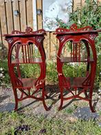 2 antieke Jugendstil art nouveau kastjes nachtkastjes, Antiek en Kunst, Ophalen