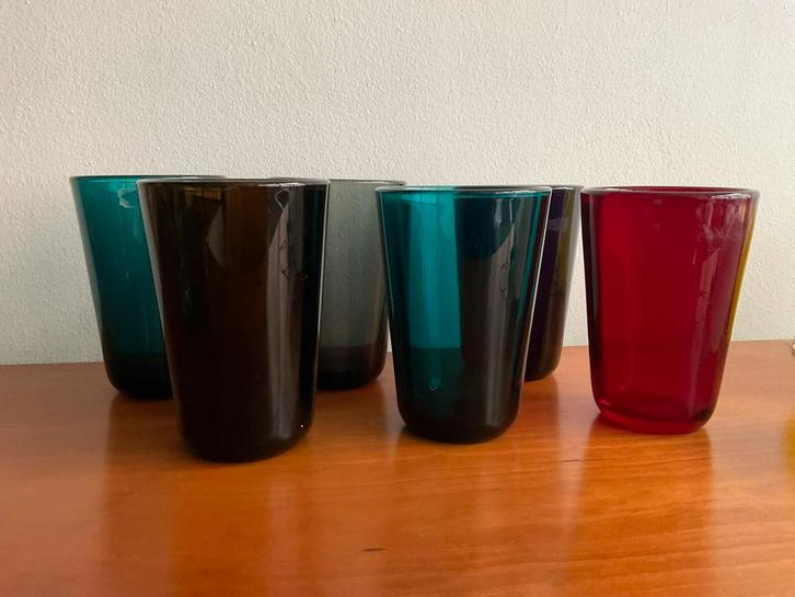 Nuutajärvi, Finland: 6 glazen 5023 (35 cl) Kaj Franck 1953, Antiek en Kunst, Antiek | Glas en Kristal, Ophalen of Verzenden